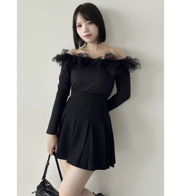 dazzlin「【セットアップ対応】ボックスプリーツカットミニスカート」|スカート|