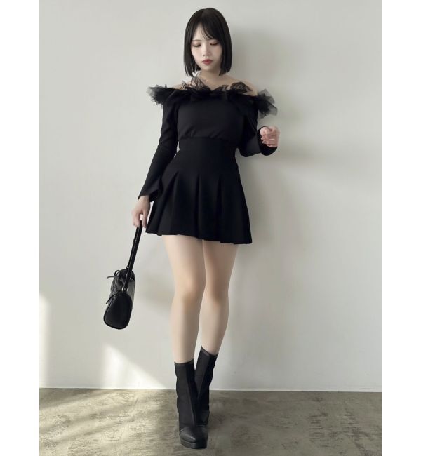 dazzlin「【セットアップ対応】ボックスプリーツカットミニスカート」|スカート|