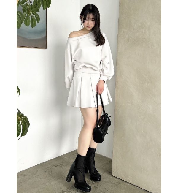 dazzlin「【セットアップ対応】ボックスプリーツカットミニスカート」|スカート|