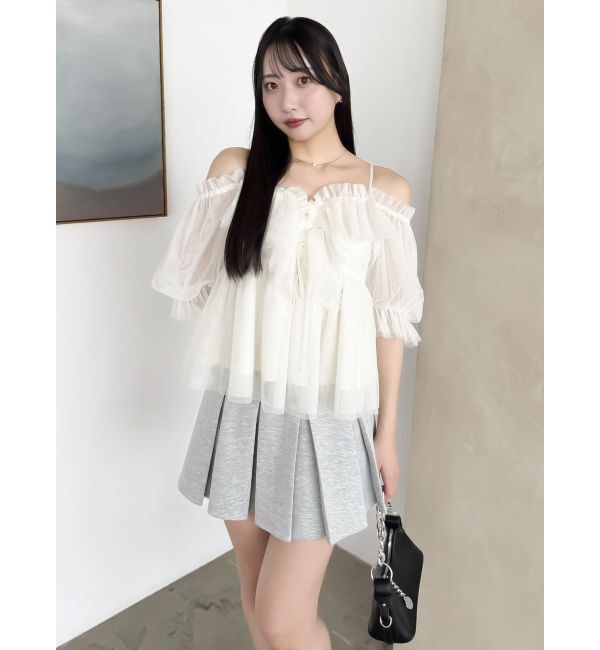 dazzlin「【セットアップ対応】ボックスプリーツカットミニスカート」|スカート|