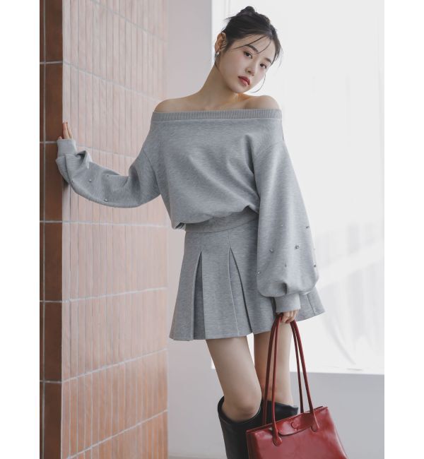 dazzlin「【セットアップ対応】ボックスプリーツカットミニスカート」|スカート|