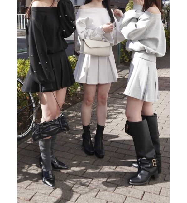 dazzlin「【セットアップ対応】ボックスプリーツカットミニスカート」|スカート|