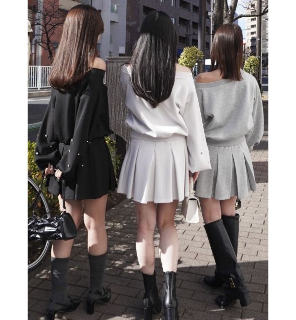 dazzlin「【セットアップ対応】ボックスプリーツカットミニスカート」|スカート|