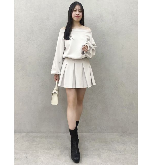 dazzlin「【セットアップ対応】ボックスプリーツカットミニスカート」|スカート|