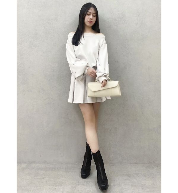 dazzlin「【セットアップ対応】ボックスプリーツカットミニスカート」|スカート|