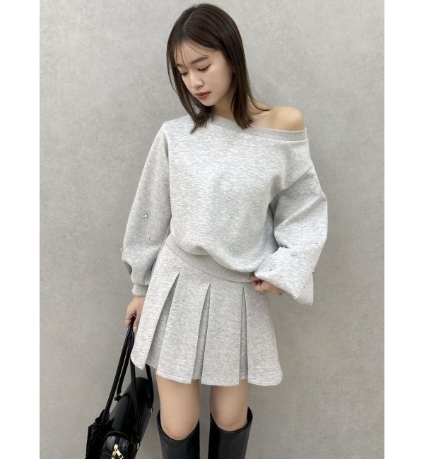 dazzlin「【セットアップ対応】ボックスプリーツカットミニスカート」|スカート|