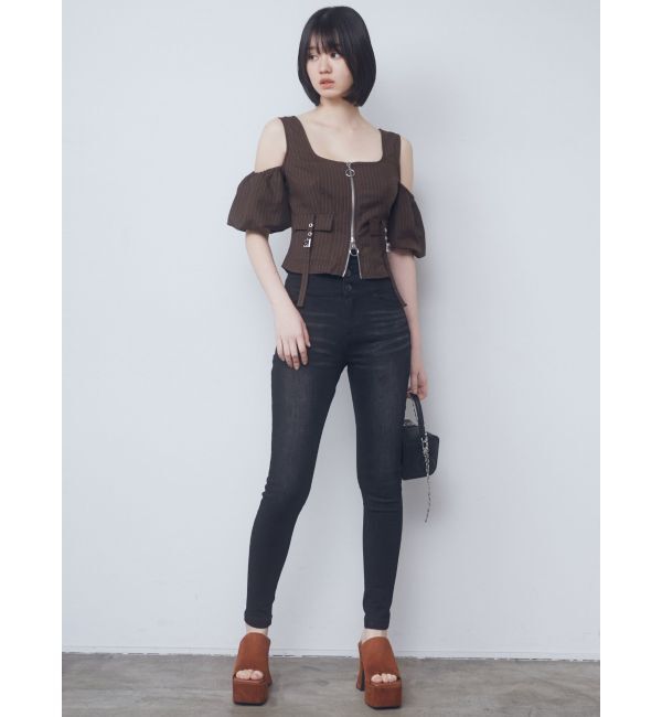 EMODA「【ELDER】FIX ハイウエストデニム」|デニム|