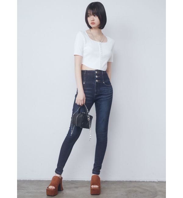 EMODA「【ELDER】FIX ハイウエストデニム」|デニム|