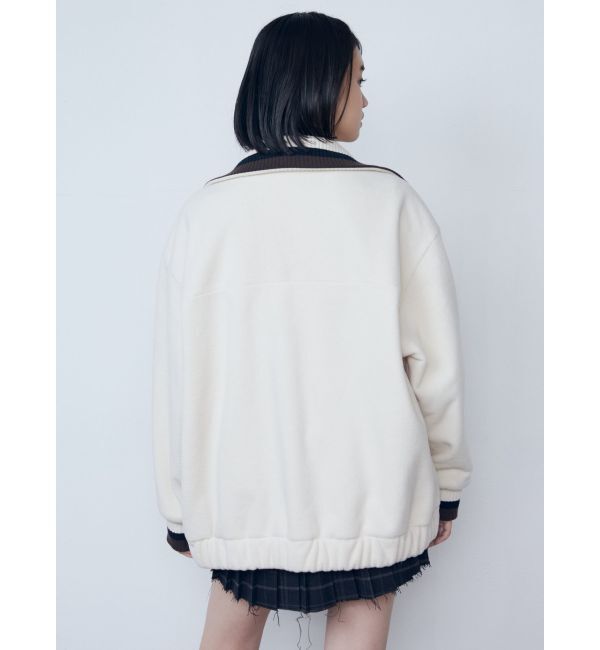 EMODA「リブカラーフリースブルゾン」|ブルゾン・スタジャン|