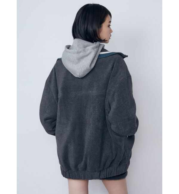 EMODA「リブカラーフリースブルゾン」|ブルゾン・スタジャン|