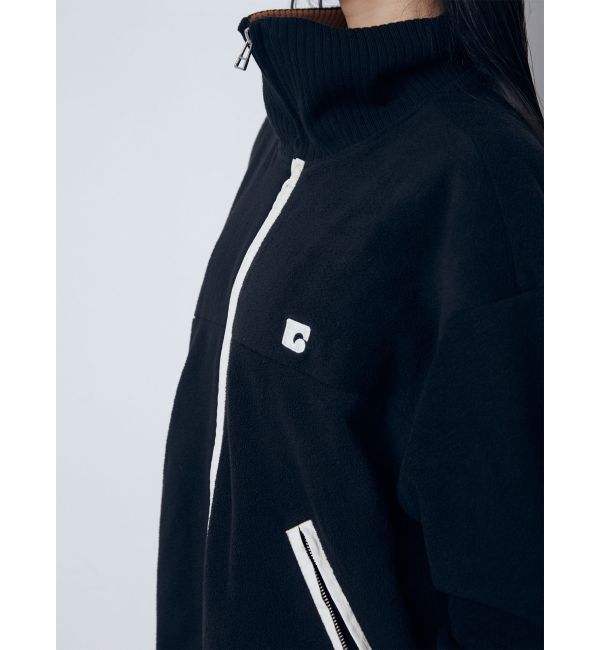 EMODA「リブカラーフリースブルゾン」|ブルゾン・スタジャン|