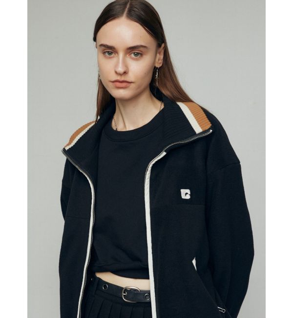 EMODA「リブカラーフリースブルゾン」|ブルゾン・スタジャン|