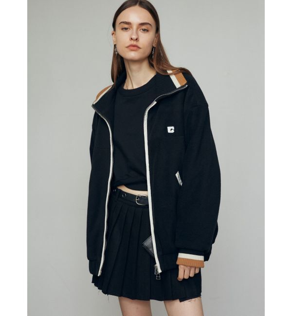 EMODA「リブカラーフリースブルゾン」|ブルゾン・スタジャン|