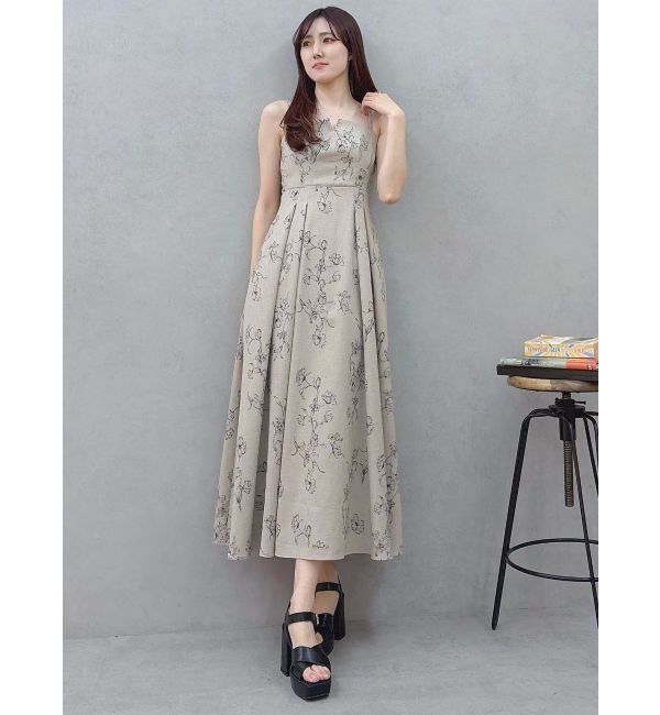 MERCURYDUO「リネンライクバックレースアップキャミワンピース」|ワンピース|