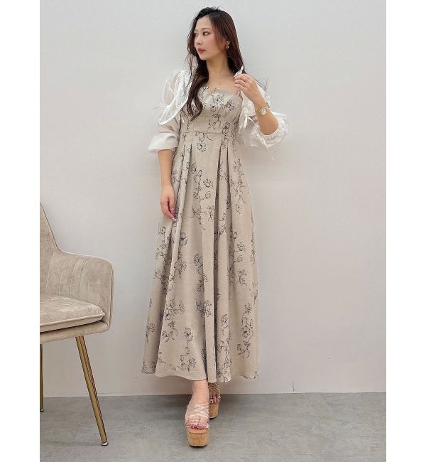 MERCURYDUO「リネンライクバックレースアップキャミワンピース」|ワンピース|