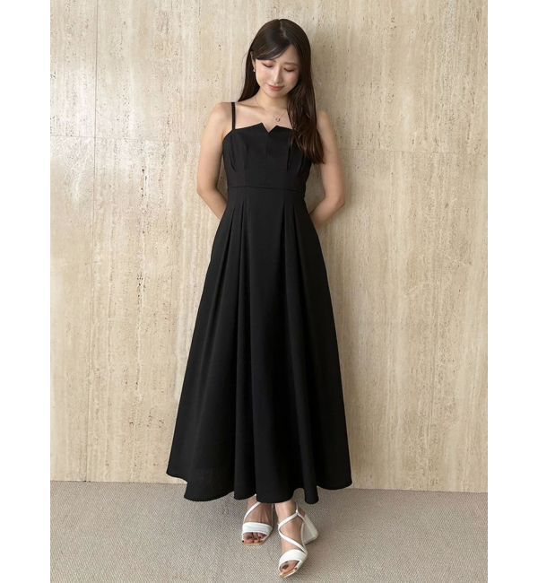 MERCURYDUO「リネンライクバックレースアップキャミワンピース」|ワンピース|