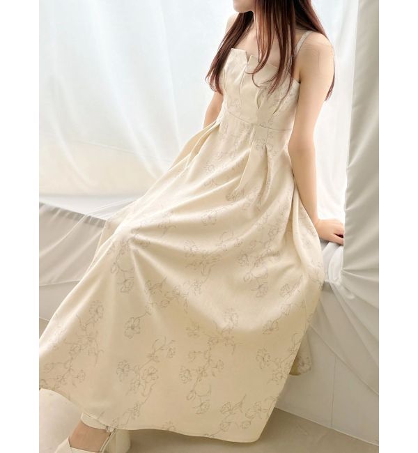 MERCURYDUO「リネンライクバックレースアップキャミワンピース」|ワンピース|