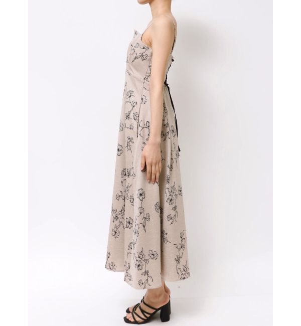 MERCURYDUO「リネンライクバックレースアップキャミワンピース」|ワンピース|