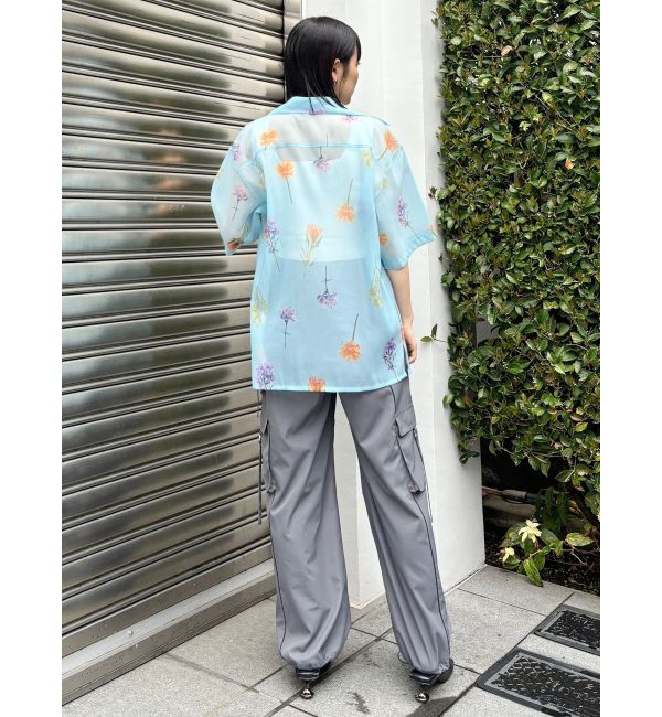 MURUA「フラワーシアーオープンカラーシャツ【WEB限定】」|シャツ・ブラウス|