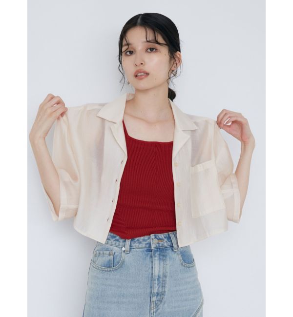 MURUA「オープンカラーシアーシャツ」|シャツ・ブラウス|