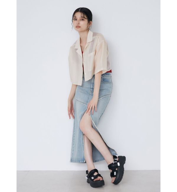 MURUA「オープンカラーシアーシャツ」|シャツ・ブラウス|