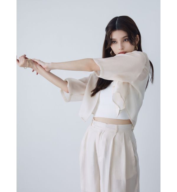 MURUA「オープンカラーシアーシャツ」|シャツ・ブラウス|