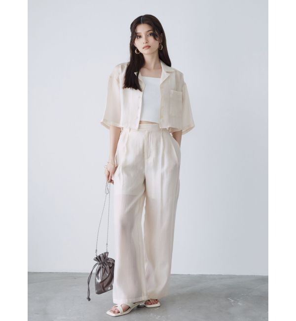 MURUA「オープンカラーシアーシャツ」|シャツ・ブラウス|