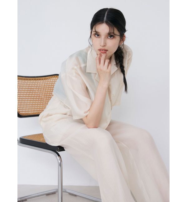 MURUA「オープンカラーシアーシャツ」|シャツ・ブラウス|