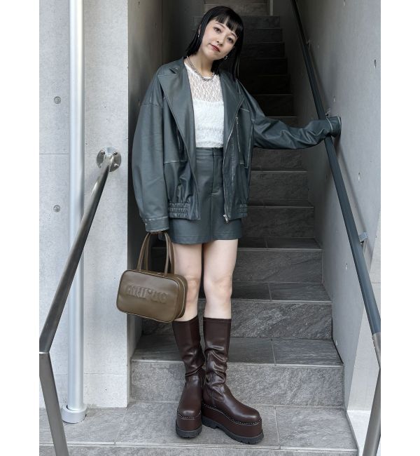 MURUA「ストレッチ厚底ハーフブーツ」|ロングブーツ|