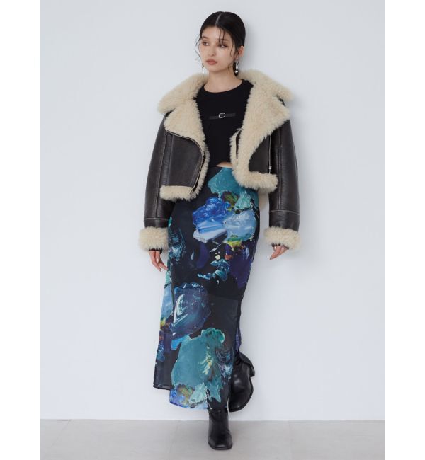 MURUA「ペイントシアースカート【WEB限定】」|スカート|