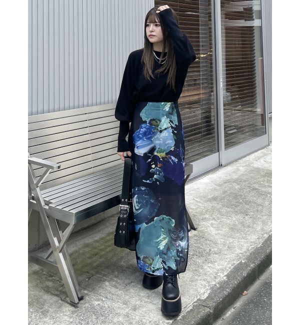 MURUA「ペイントシアースカート【WEB限定】」|スカート|