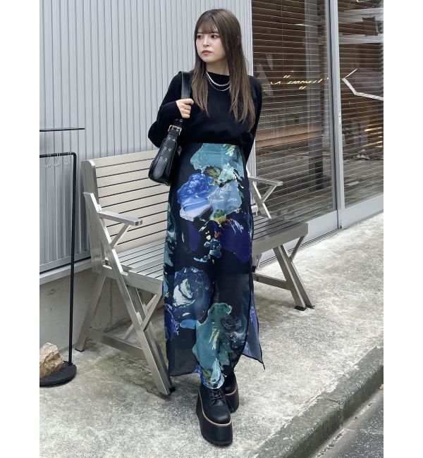 MURUA「ペイントシアースカート【WEB限定】」|スカート|