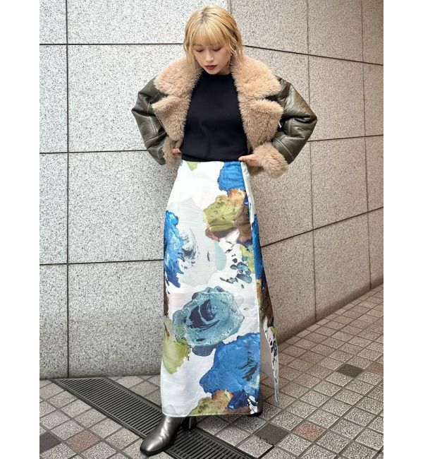 MURUA「ペイントシアースカート【WEB限定】」|スカート|