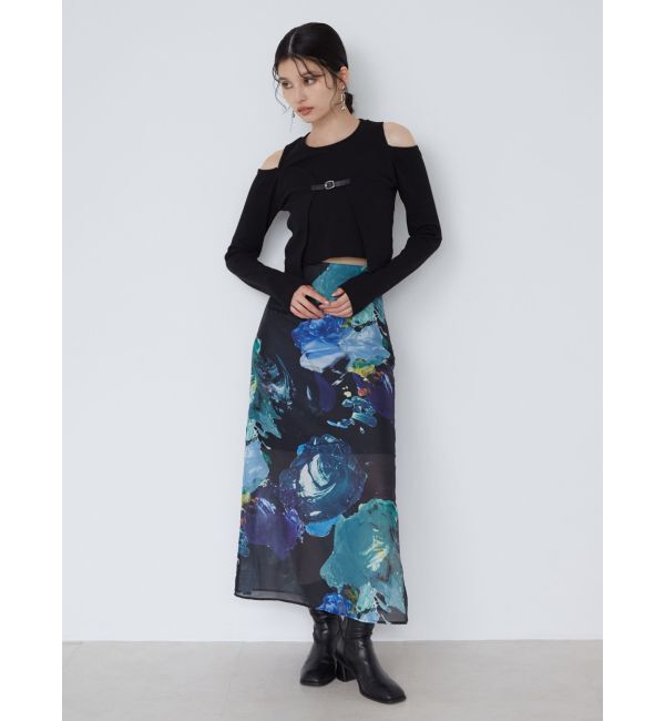 MURUA「ペイントシアースカート【WEB限定】」|スカート|