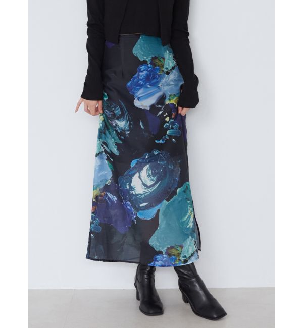 MURUA「ペイントシアースカート【WEB限定】」|スカート|ブラック