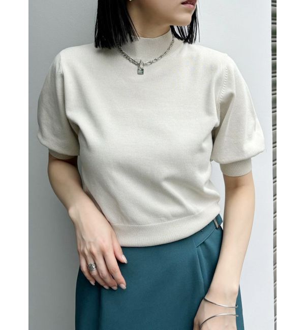 MURUA「ハーフパフスリーブニット」|ニット・セーター|アイボリー