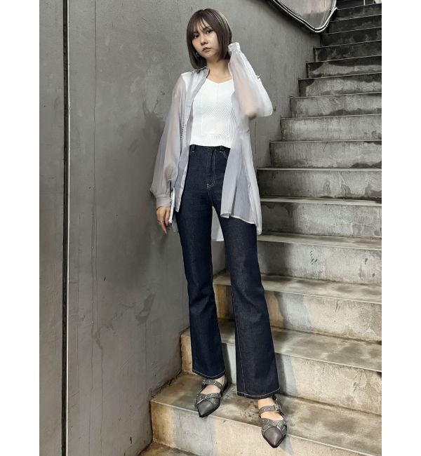 MURUA「ハイウエストヴィンテージフレアデニム」|デニム|