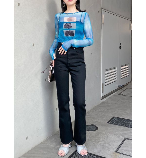 MURUA「ハイウエストヴィンテージフレアデニム」|デニム|