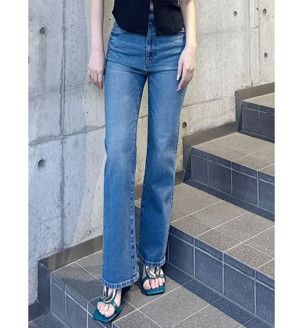 MURUA「ハイウエストヴィンテージフレアデニム」|デニム|ブルー