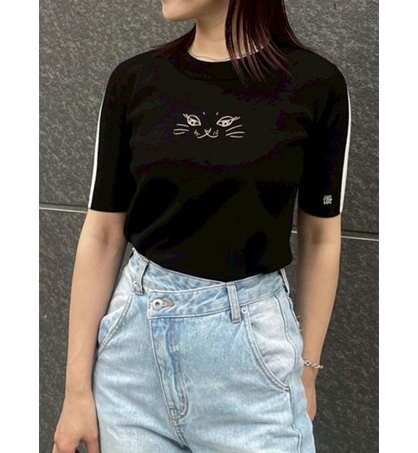 LAGUNAMOON「LAGUNA CATラインニットプルオーバー」|ニット・セーター|