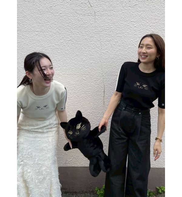 LAGUNAMOON「LAGUNA CATラインニットプルオーバー」|ニット・セーター|