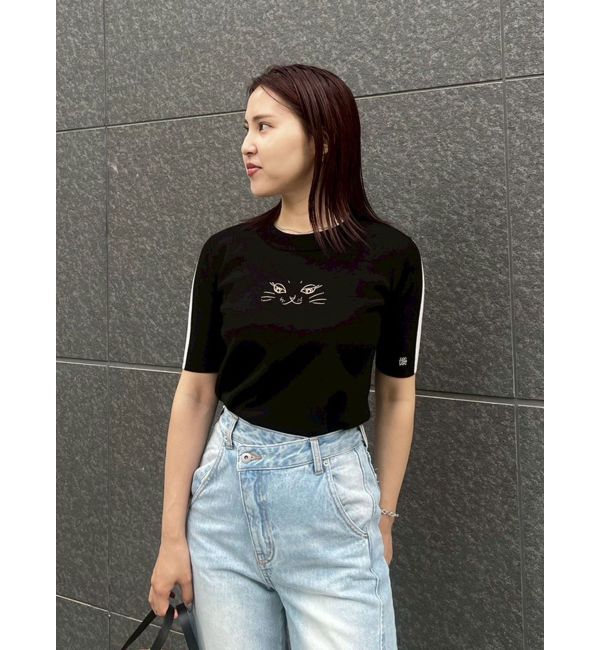 LAGUNAMOON「LAGUNA CATラインニットプルオーバー」|ニット・セーター|