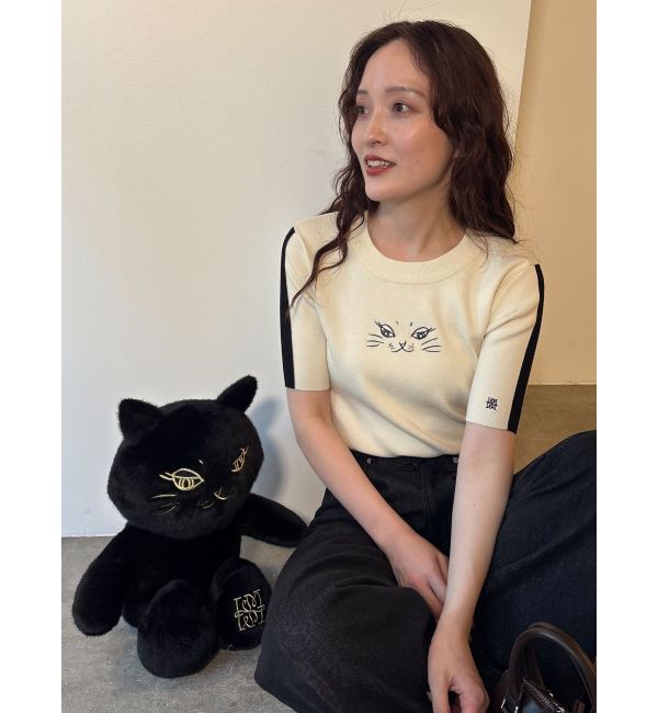 LAGUNAMOON「LAGUNA CATラインニットプルオーバー」|ニット・セーター|