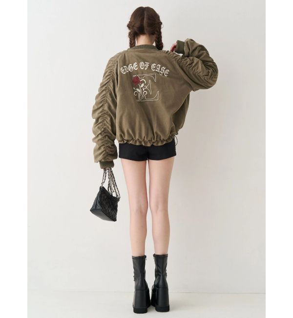 EVRIS「ボリュームギャザーショートMA-1」|ブルゾン・スタジャン|