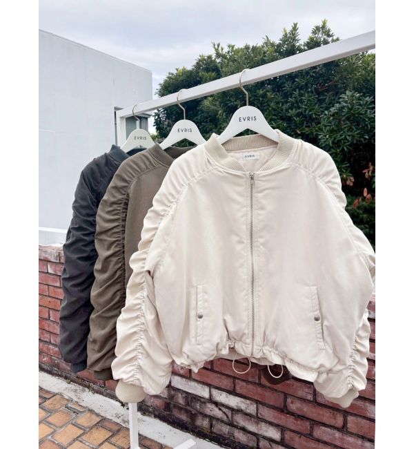 EVRIS「ボリュームギャザーショートMA-1」|ブルゾン・スタジャン|