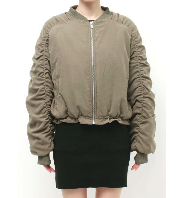 EVRIS「ボリュームギャザーショートMA-1」|ブルゾン・スタジャン|