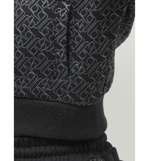 GYDA「GG chain glitter print shortパーカー」|パーカー|