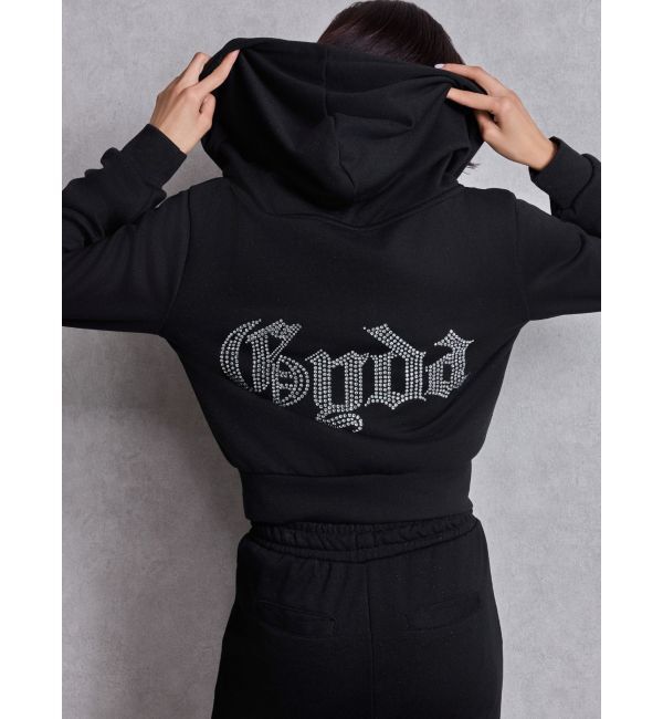 GYDA「NEW GYDA Shortラメパーカー」|パーカー|ブラック