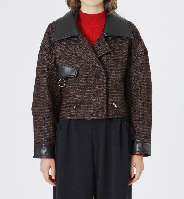  「ツイードショートトレンチブルゾン」|ブルゾン・スタジャン|