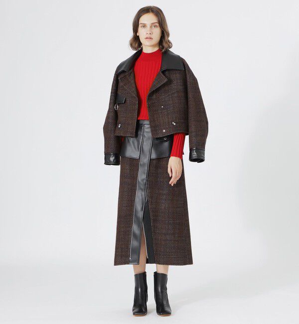  「ツイードショートトレンチブルゾン」|ブルゾン・スタジャン|